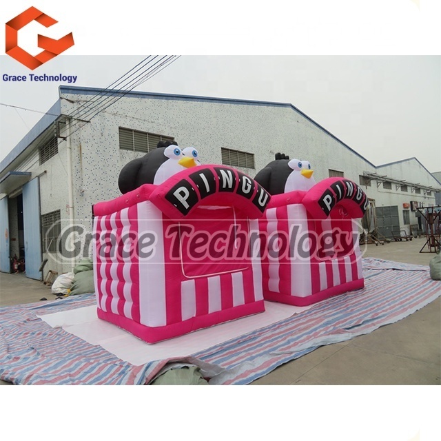 Outdoor Advertising Inflatable Concession Stand Kiosk House Cube Tent , Inflatable Booth Tent for event