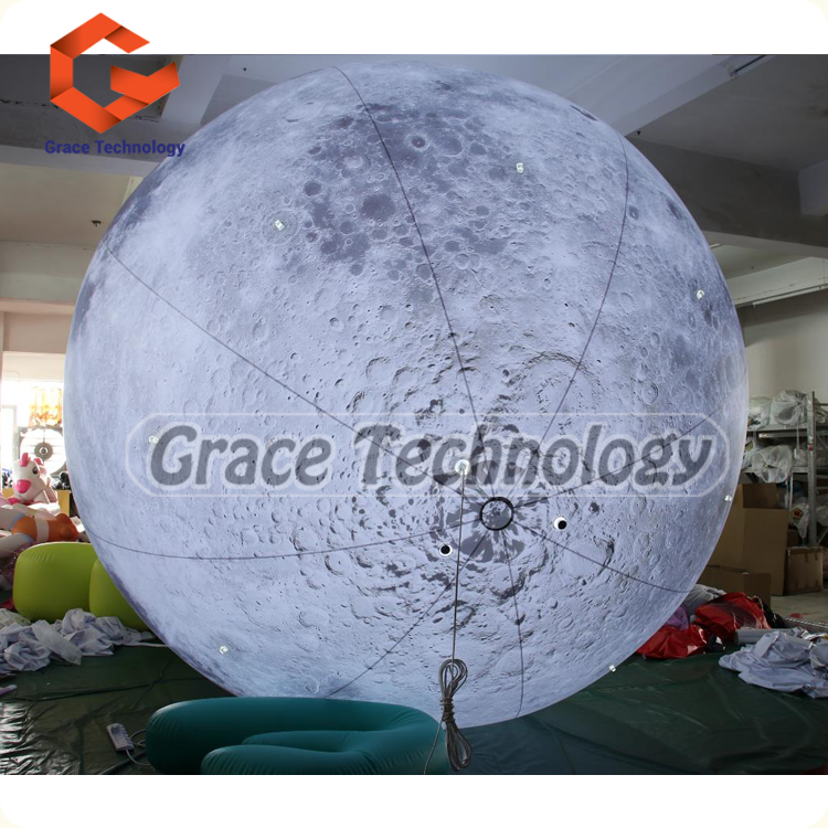 Inflatable Nine Planet Balloons Party Decorations / PVC Moon Earth Globe Advertising Balloon