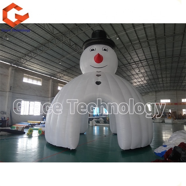 New Design Custom Snowman Dome Tent Christmas Inflatable Igloo Dome Outdoor Canopy Camping Tent