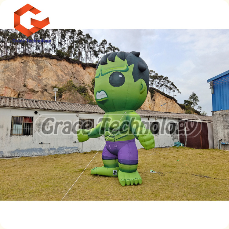 Inflatable cartoon character inflatable hug green muscle man advertising inflatable super hero