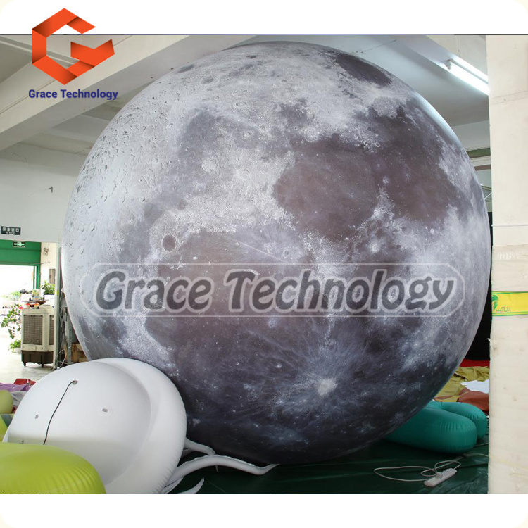 Inflatable Nine Planet Balloons Party Decorations / PVC Moon Earth Globe Advertising Balloon