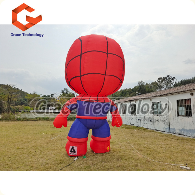 Inflatable spiderman model for events, outdoor inflatable spider-man characters balloon model for decoration