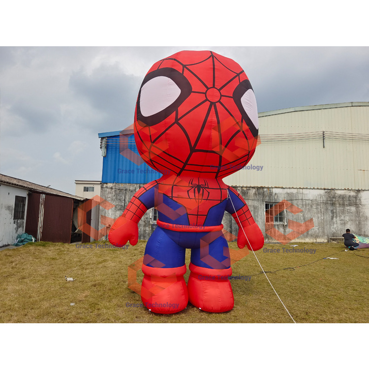 Inflatable spiderman model for events, outdoor inflatable spider-man characters balloon model for decoration