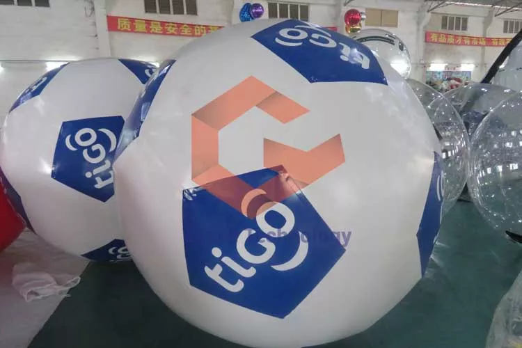 Giant inflatable football balloon, customized inflatable soccer ball parade balloon for advertising