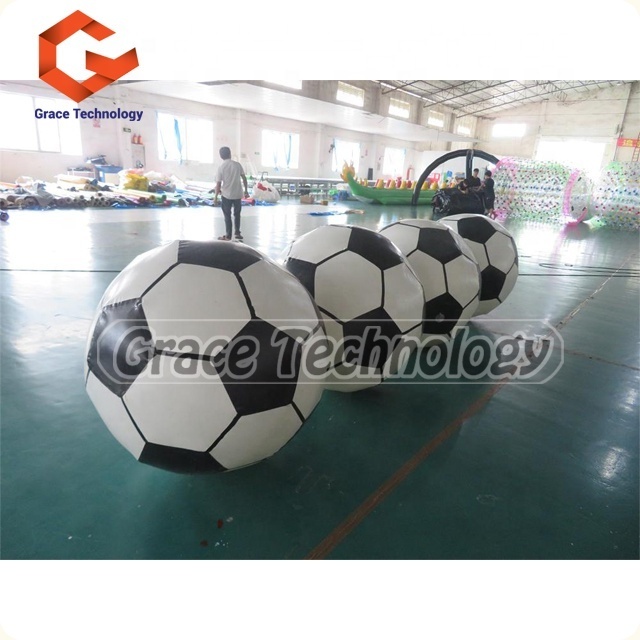 Giant inflatable football balloon, customized inflatable soccer ball parade balloon for advertising