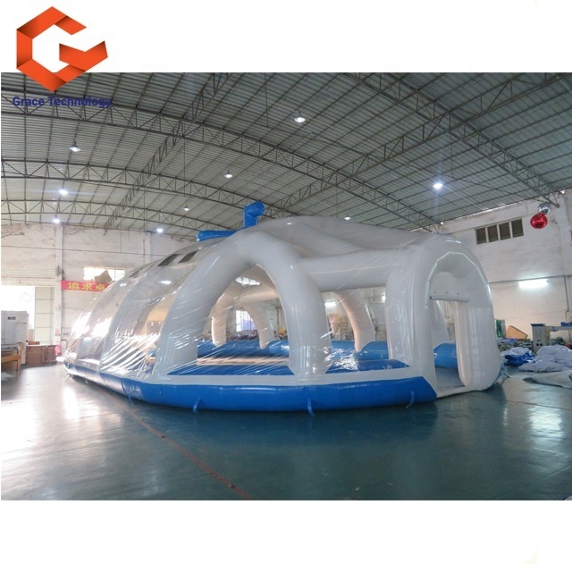 Outdoor Clear Dome Tent / Transparent PVC Inflatable Swimming Pool Cover