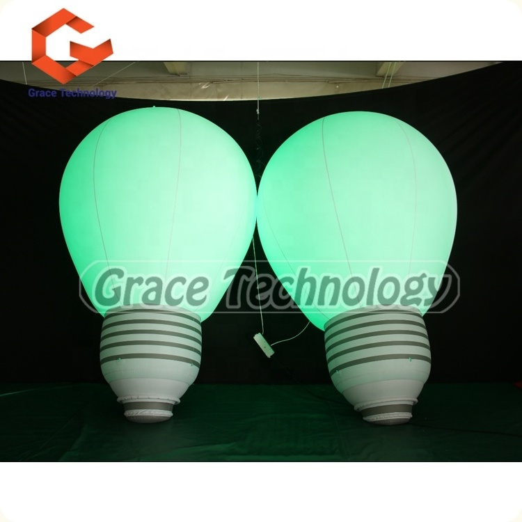 Inflatable light bulb balloon pvc, inflatable giant bulb model, advertising inflatable lamp bulb for event decoration