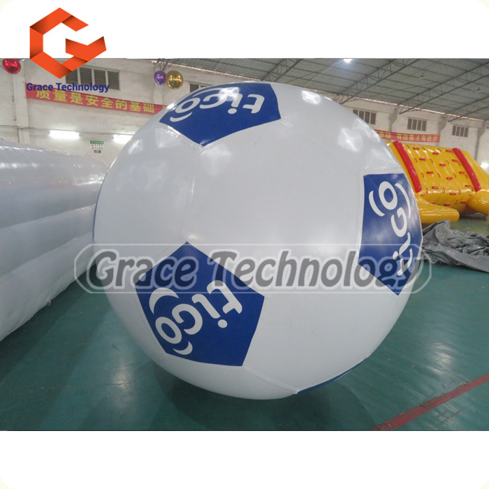 Giant Inflatable Soccer Ball Model Inflatable Football With Led Light Event Decoration Inflatable Football Balloon