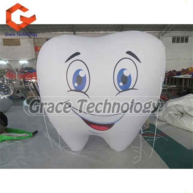 Advertising Inflatable Tooth Balloon PVC Tooth Model with Printing for Display