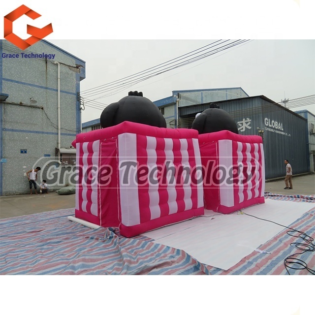 Outdoor Advertising Inflatable Concession Stand Kiosk House Cube Tent , Inflatable Booth Tent for event