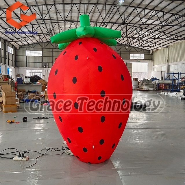 Giant Inflatable Strawberry Model, Decoration Inflatable Fruit for Festival