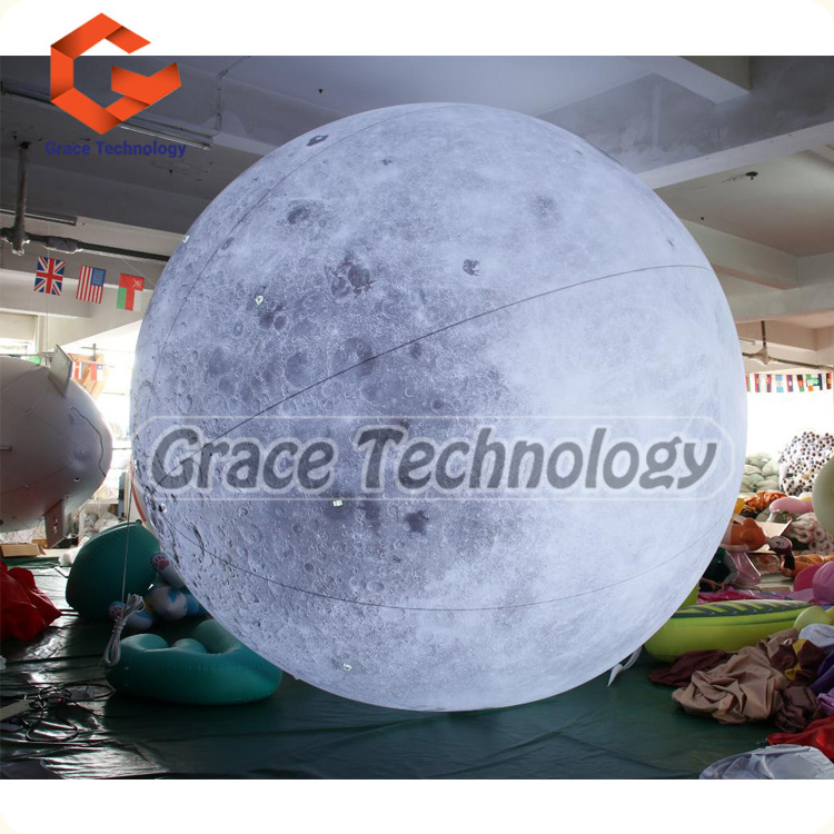 Inflatable Nine Planet Balloons Party Decorations / PVC Moon Earth Globe Advertising Balloon