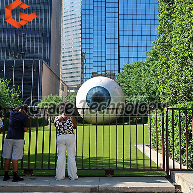 Giant Hanging Eye Inflatable Eyeball Balloon for Decoration, Advertising Dallas Eyeball at Night