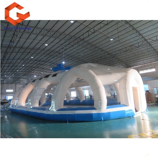 Outdoor Clear Dome Tent / Transparent PVC Inflatable Swimming Pool Cover