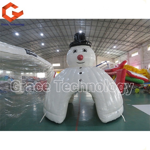 New Design Custom Snowman Dome Tent Christmas Inflatable Igloo Dome Outdoor Canopy Camping Tent