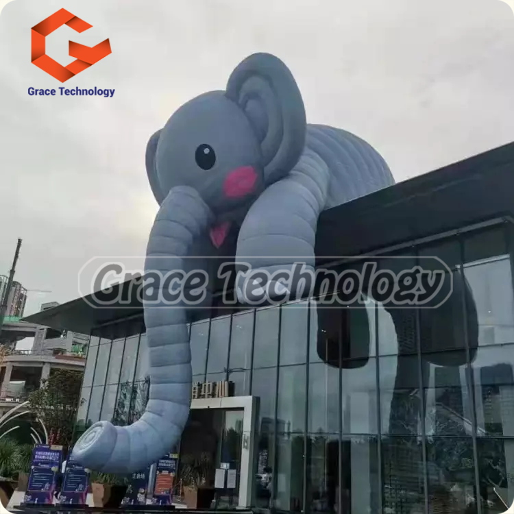 Giant Inflatable Elephant Model, Inflatable Elephant Animal Model Balloon  For Advertising