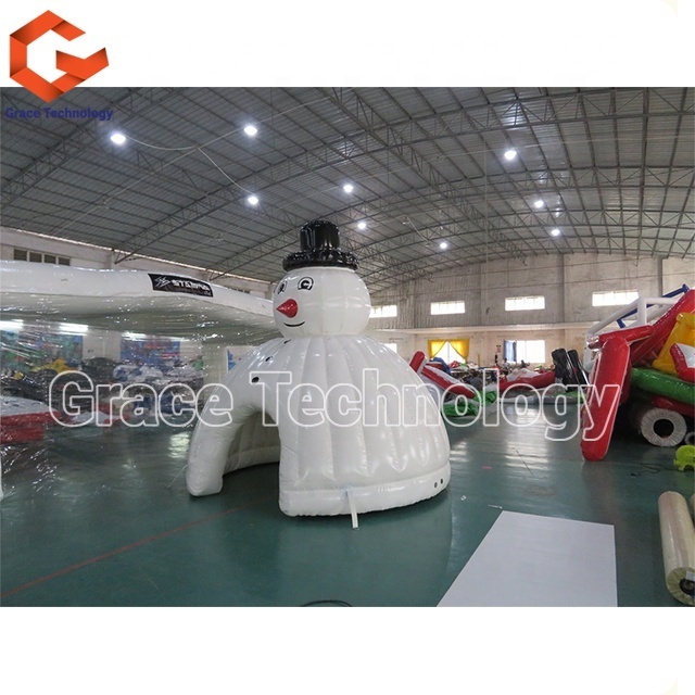 New Design Custom Snowman Dome Tent Christmas Inflatable Igloo Dome Outdoor Canopy Camping Tent