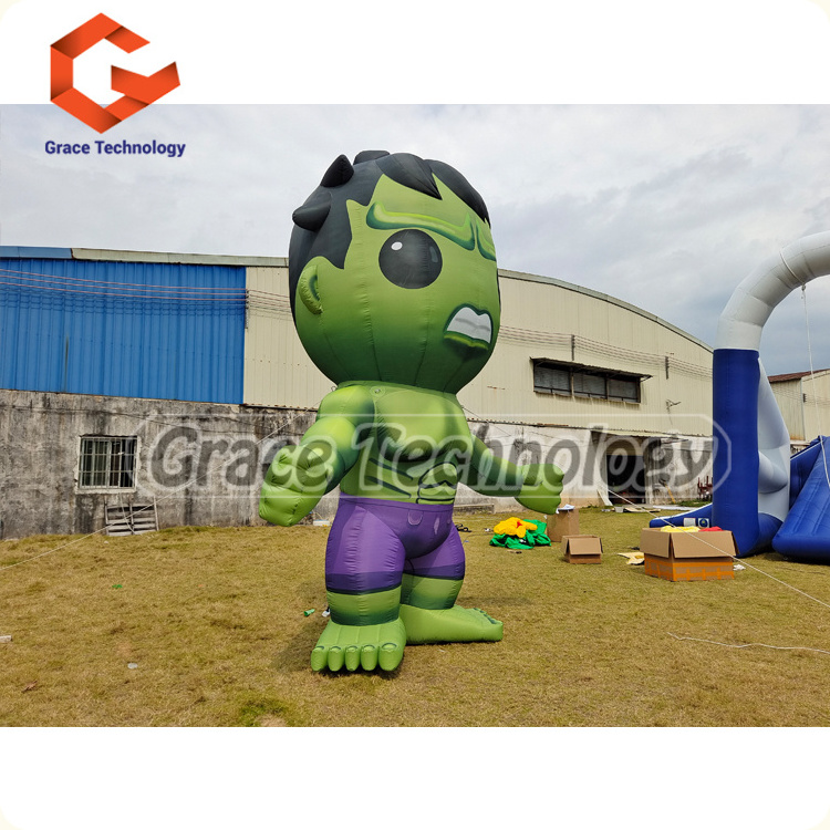 Inflatable cartoon character inflatable hug green muscle man advertising inflatable super hero