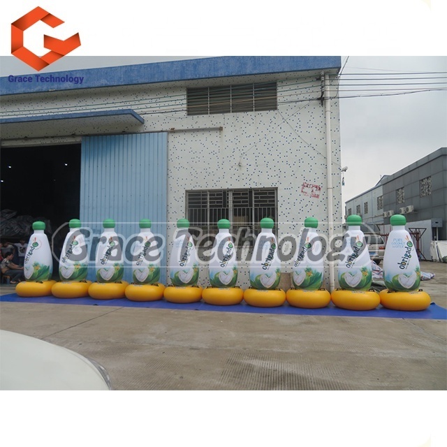 Custom advertising giant inflatable can drink balloon, inflatable juice bottle inflatable beer can wine bottle model