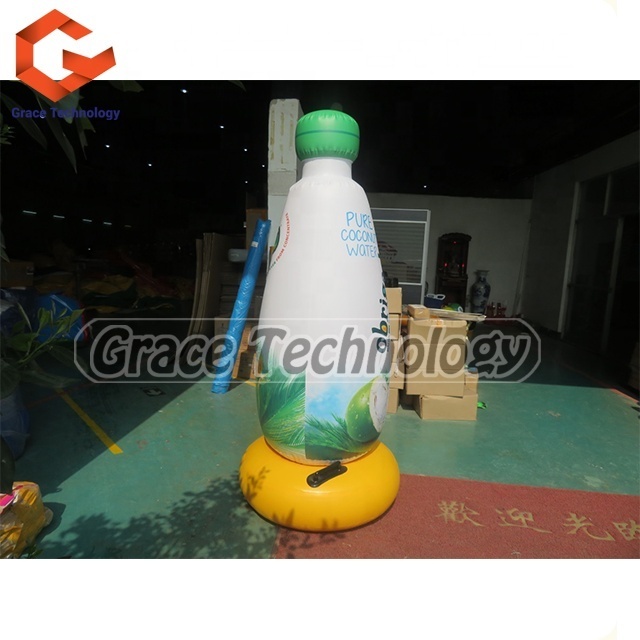 Custom advertising giant inflatable can drink balloon, inflatable juice bottle inflatable beer can wine bottle model