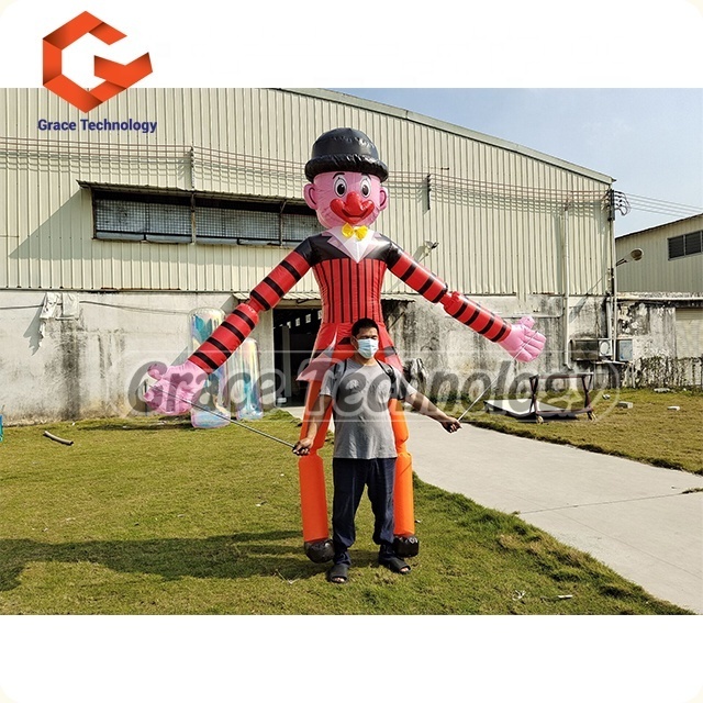 Custom Inflatable Clown Costume with LED Lights for Performance, Parade Inflatable Character Costume for Walking