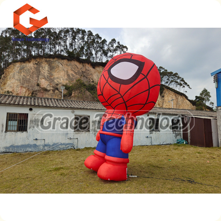 Inflatable spiderman model for events, outdoor inflatable spider-man characters balloon model for decoration