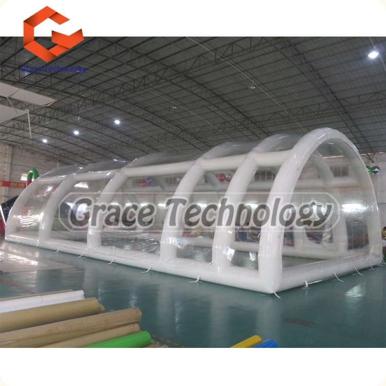 Transparent Inflatable Pool Dome / Waterproof Swimming Pool Cover Outdoor