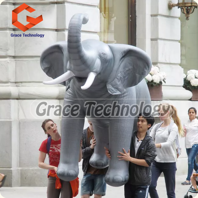 Giant Inflatable Elephant Model, Inflatable Elephant Animal Model Balloon  For Advertising