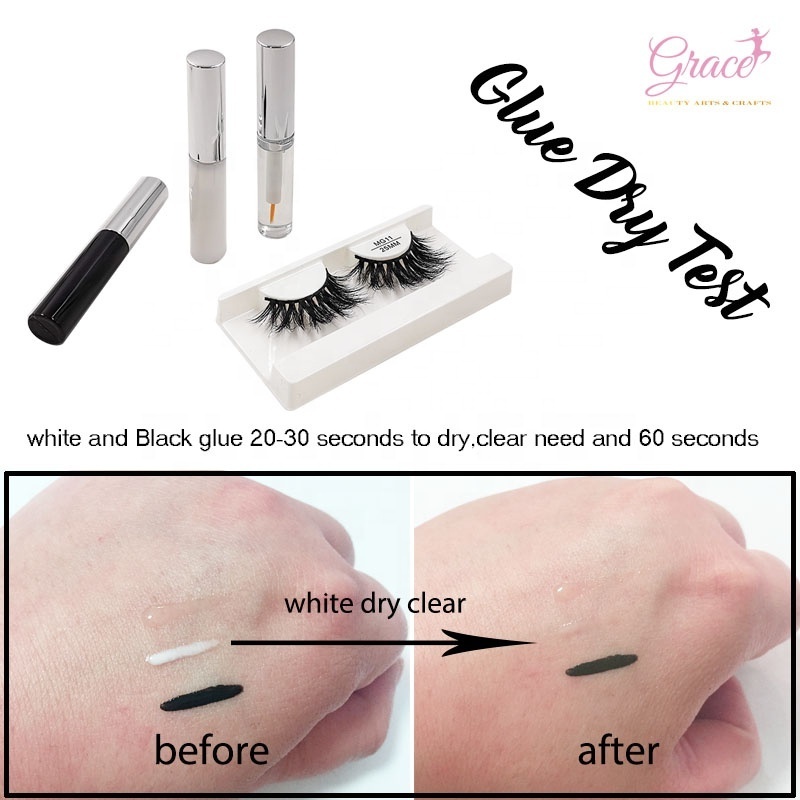 Custom Wholesale latex free pink eyelash Adhesive waterproof Fast Dry Strong strip eye lash glue with free paper box