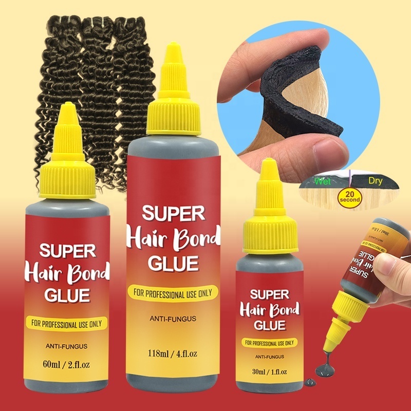 Hot Selling 60ml 38ml 118ml 1OZ 2OZ 4OZ Professional Adhesive Wig Bond Perfect Hold Black Hair Extension Weaving Bonding Glue