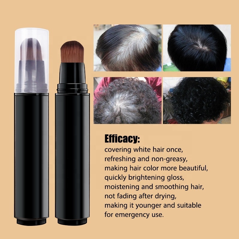 Private Label Hairs Dye Pen Touch Up Root Concealer Black Dark Brown Brown Natural Hair Dye Brush Pen