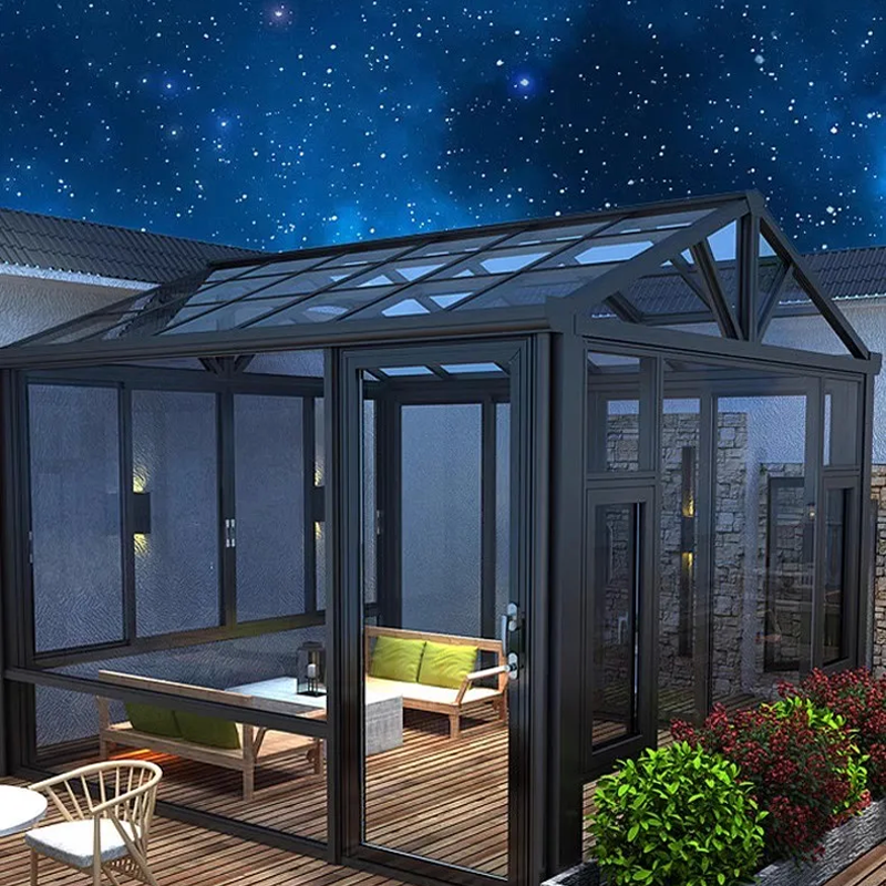 Free Standing Villa house glass sunrooms  four season glass houses aluminum sunroom