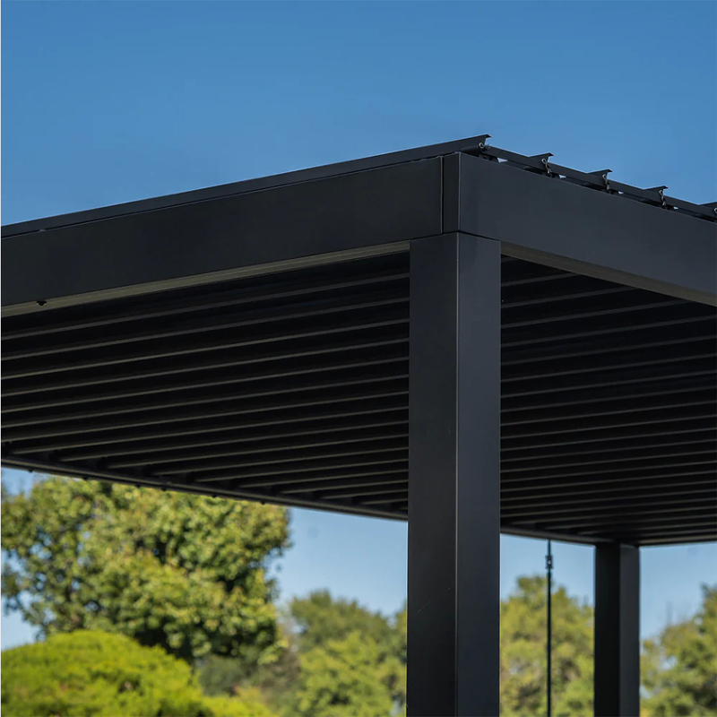 Sunshade Movable Aluminum Pergola Louvered Roof Gazebo Outdoor Pergola Aluminium Bioclimatic Motorized Louver Pergola