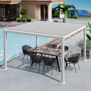 Electric Waterproof Garden Aluminium Gazebo Motorized Outdoor Aluminum Bioclimatic Pergola