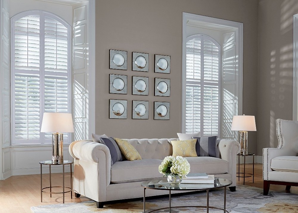 China factory direct sale custom size horizontal white plantation shutters pvc shutters window