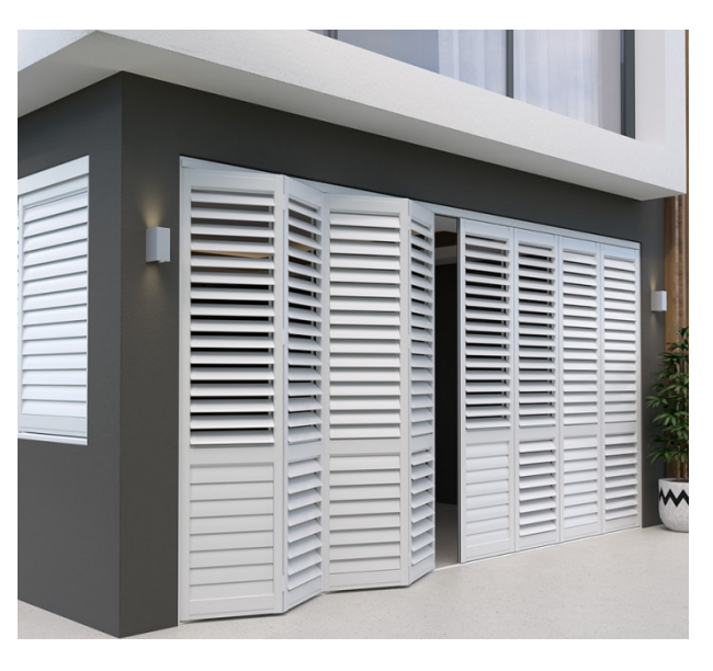 Factory Wholesale USA Europe Australia Jalousie louver window sliding 3.5 inch Aluminum outdoor plantation shutters