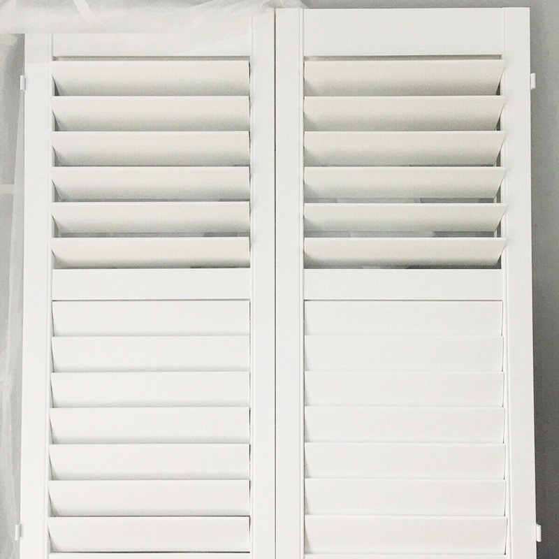 Factory Wholesale Plantation Shutters Jaslousie louver Windows Basswood Wood Horizontal Shutters for Windows Pvc Shutter