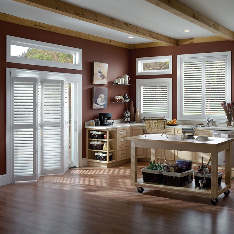 Best sale PVC  Wooden Decorative Window Plantation Shutters