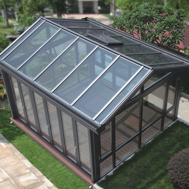 Aluminum outdoor glass house extension 4 season sunroom with factory price