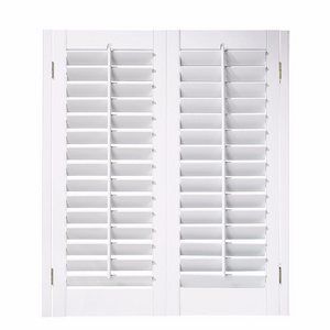 Custom Shaped Window Shutters Exterior Basswood Plantation Shutter Waterproof PVC Louver Outdoor Plantation Shutters for Window