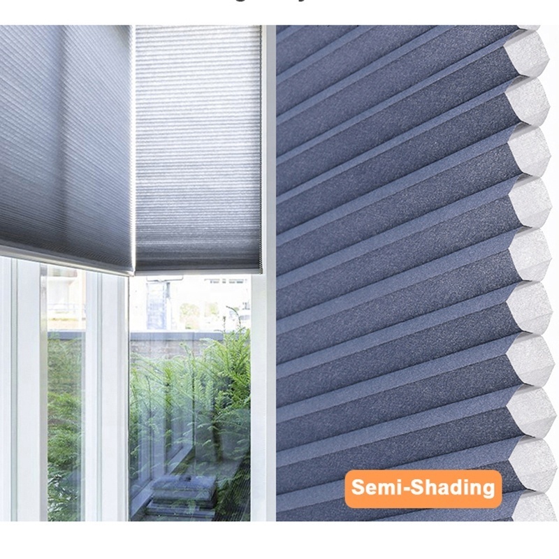 Motorized Top down Bottom Up honeycomb window blinds blackout light filtering cellular shades