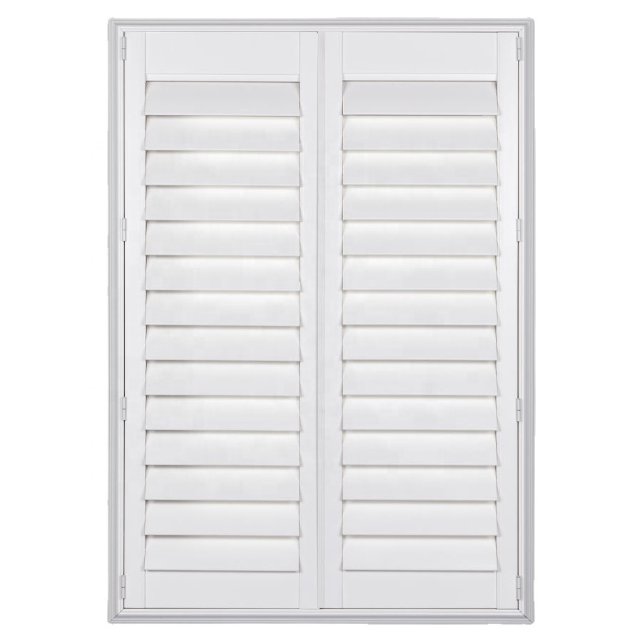 Factory Wholesale Plantation Shutters Jaslousie louver Windows Basswood Wood Horizontal Shutters for Windows Pvc Shutter