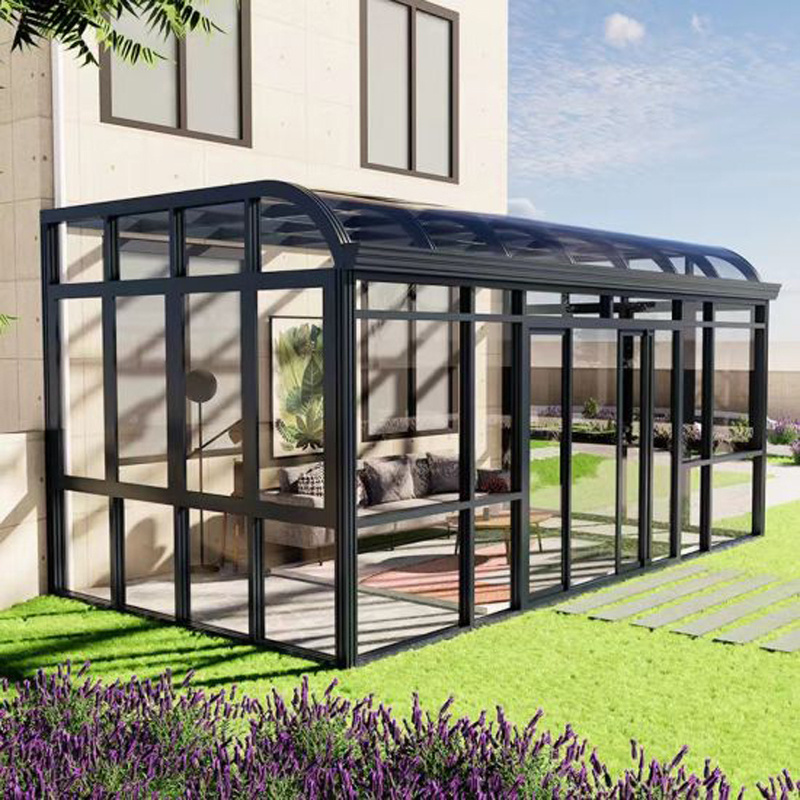 Modern free standing aluminum sunroom and glass houses