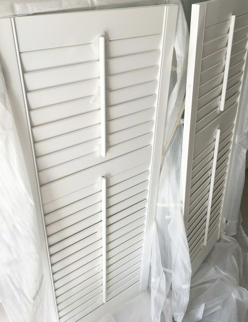 Custom Shaped Window Shutters Exterior Basswood Plantation Shutter Waterproof PVC Louver Outdoor Plantation Shutters for Window