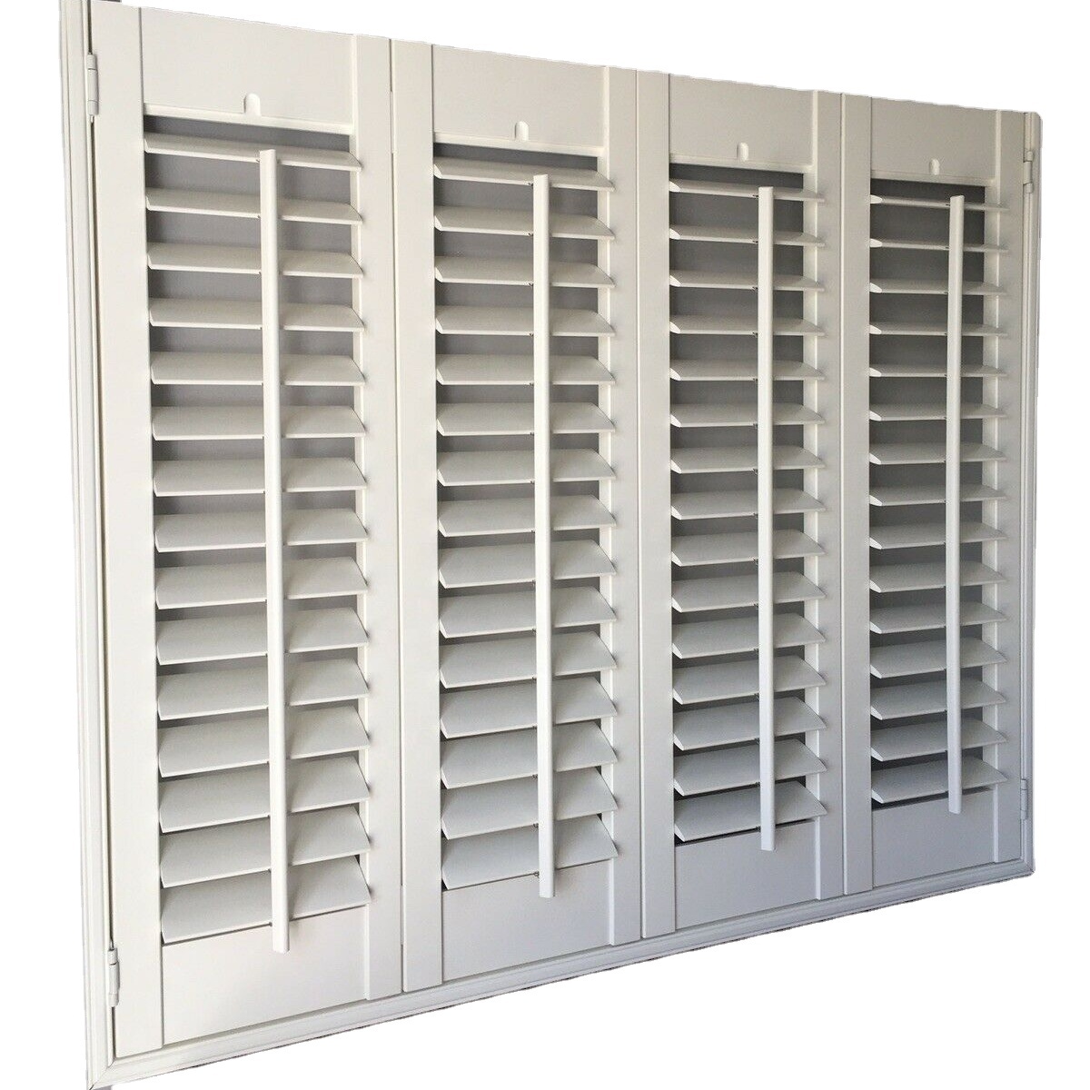 australia pvc blinds bulk England Australia style Bay Window sliding real wood wooden Plantation shutters white colour louver