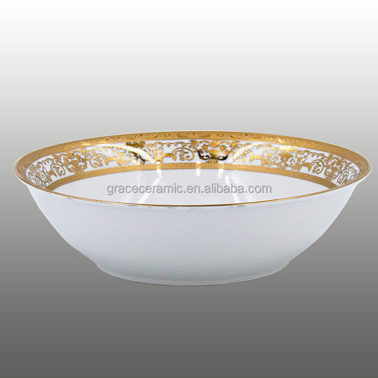 Saudi Arabic Market Dinner Set Luxury Modern Porcelain Ceramic Indian Dinner Sets Gold Electroplating Dinnerware Set