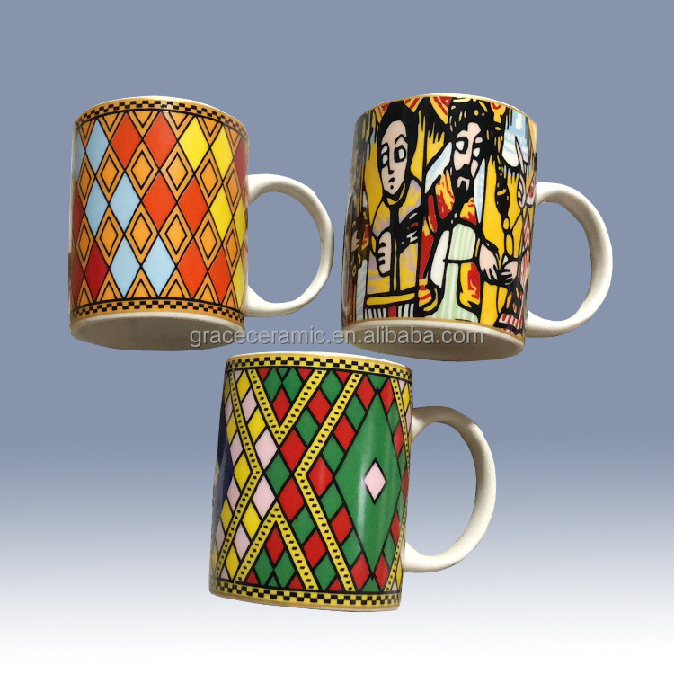 2021 New Arrivals 11oz 12oz Ceramic Bone china Fine Porcelain Ethiopian Coffee Mug Ethiopia Mugs