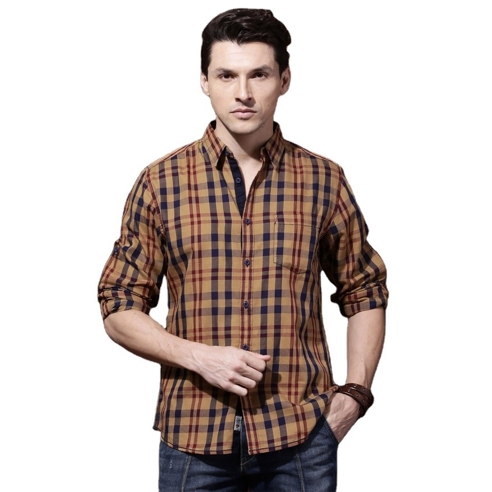 2022 Plus Size S to 5XL New Long Sleeve Plaid Flannel Shirts For Men Shirts Men's Casual Shirt Drop Shipping Wholesale