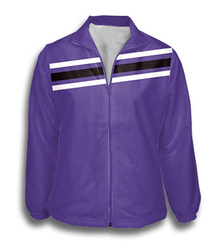 Purple Spray Track Jacket Sublimation Design Sports Warm Up Tracksuit