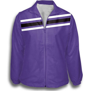 Purple Spray Track Jacket Sublimation Design Sports Warm Up Tracksuit